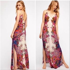 Free People Wildflower Maxi Slip Dress - size XS